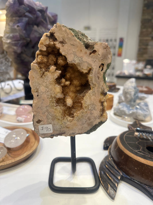 Pink Amethyst on Custom Stand - #22