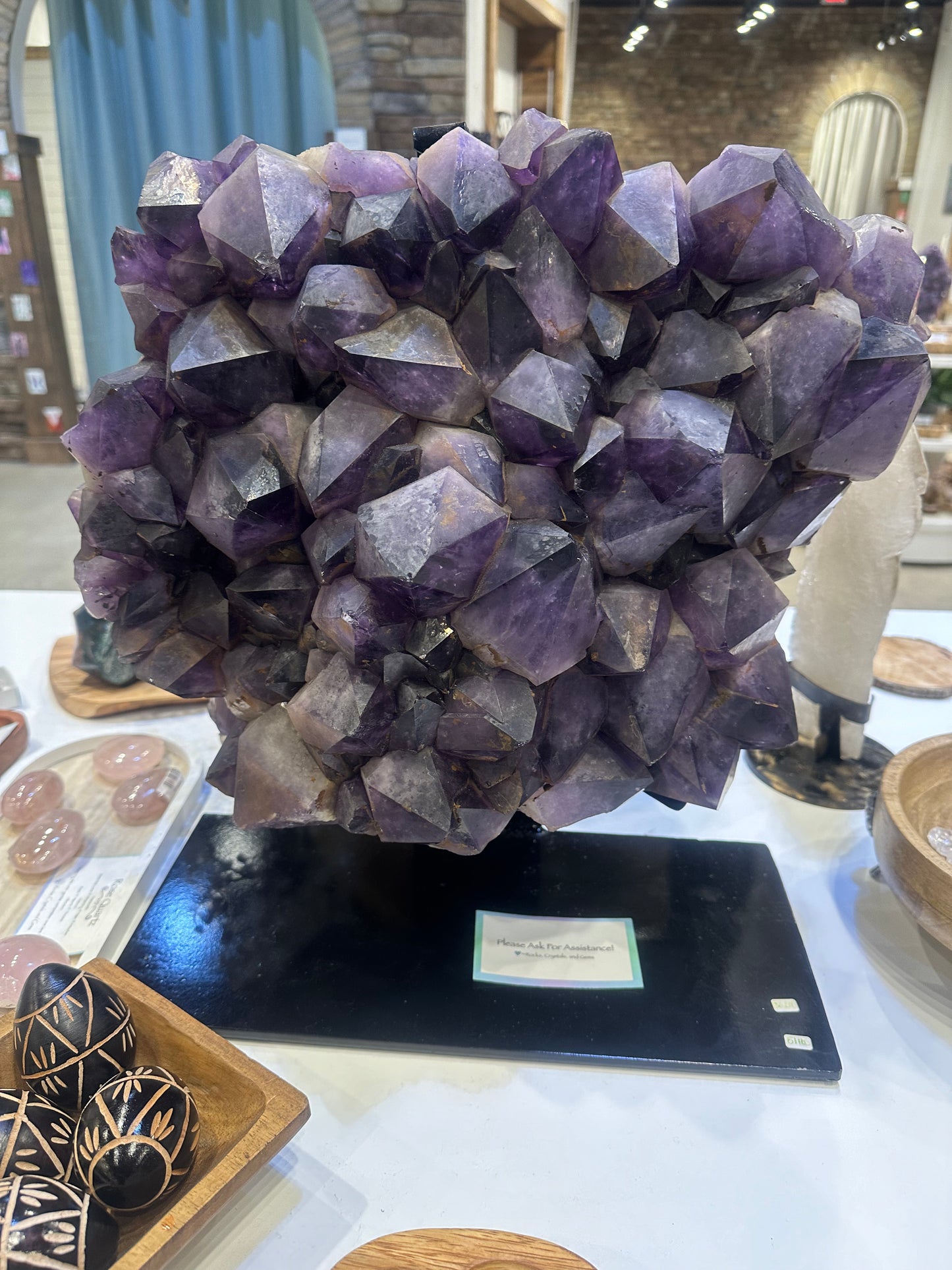 Natural Amethyst With Custom Stand