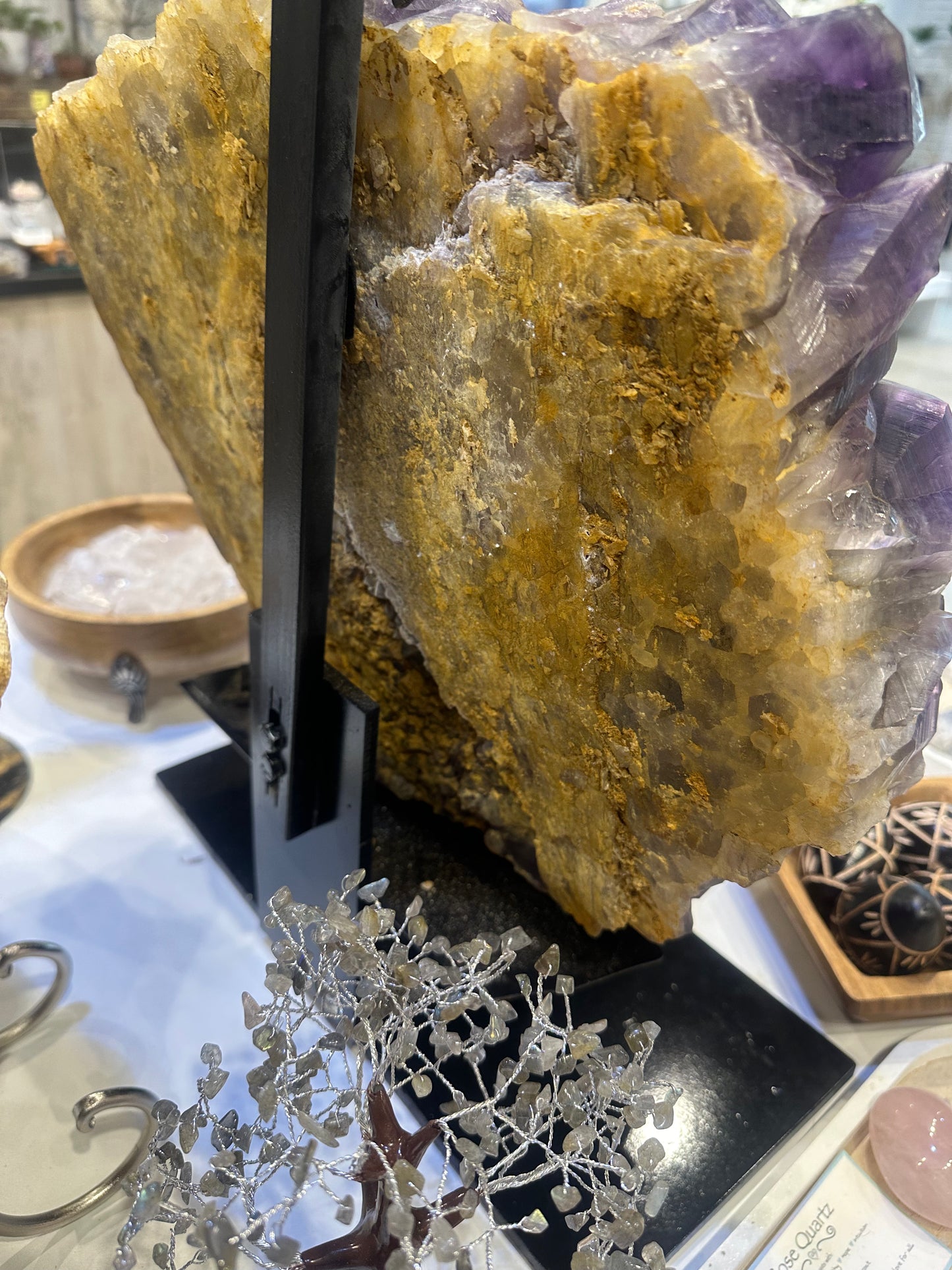 Natural Amethyst With Custom Stand