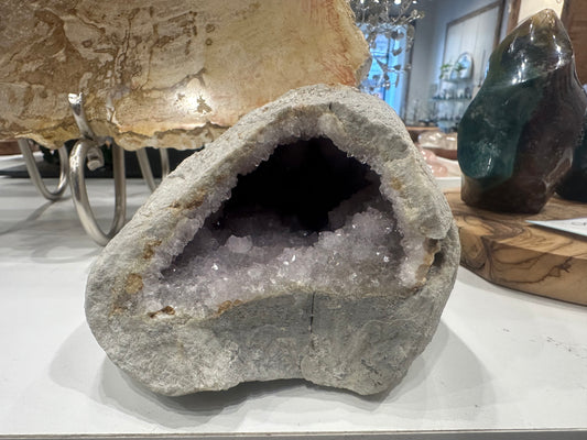 Turkish Lavender Druzy Amethyst Geode