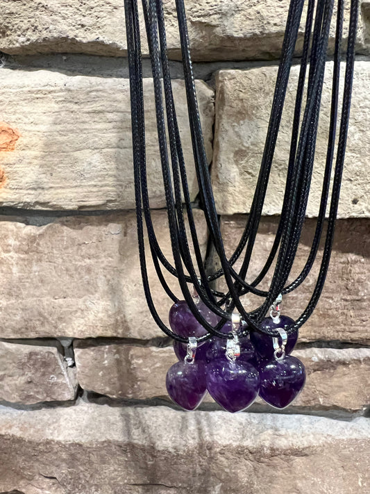 Amethyst Heart Necklace