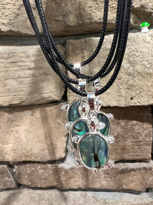 Abalone Shell Turtle Necklace