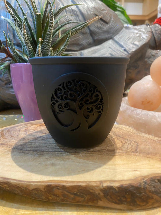 Tree Of Life Black  Metal Cleansing Bowl