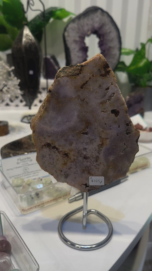 Pink Amethyst on Custom Stand - #17