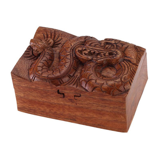 Wooden Dragon Puzzle Box