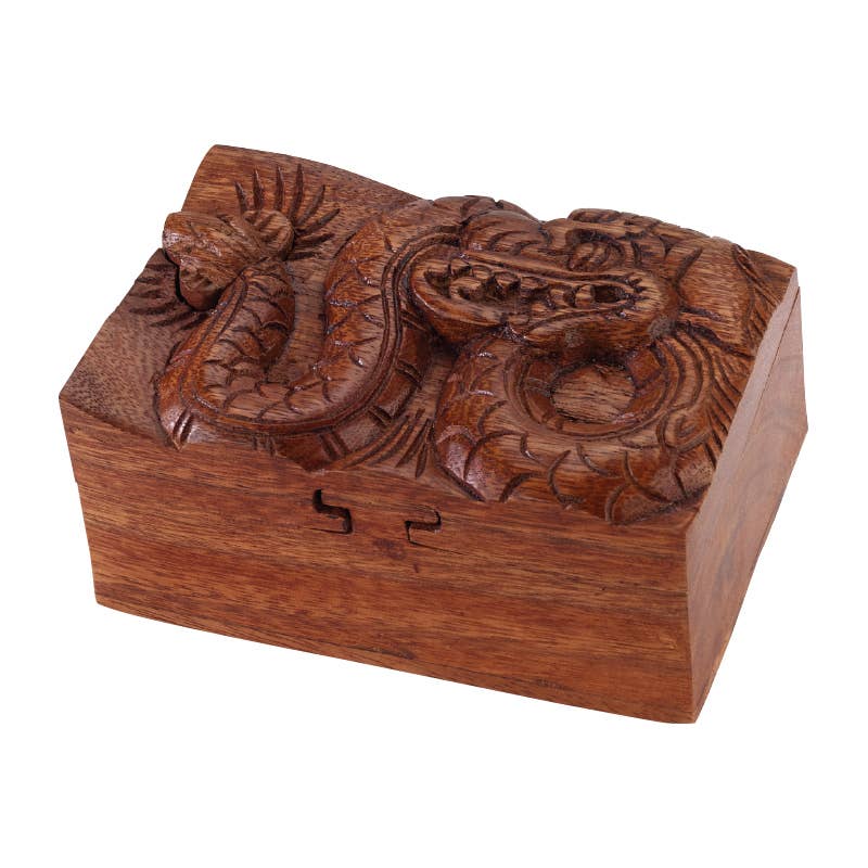 Wooden Dragon Puzzle Box