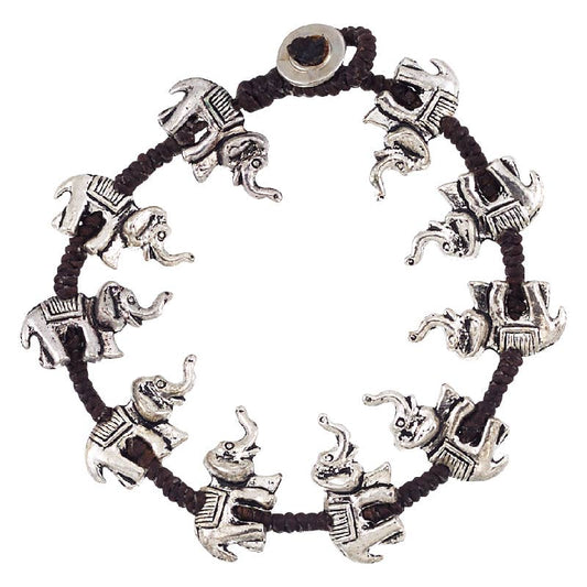 Elephant Bracelet With Button Closure