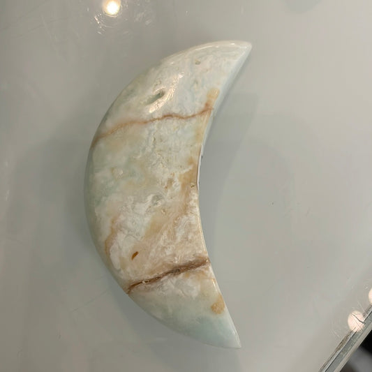 Caribbean Blue Calcite Moon