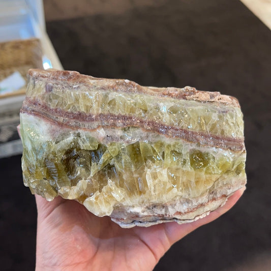 Tri Color Calcite Chunk