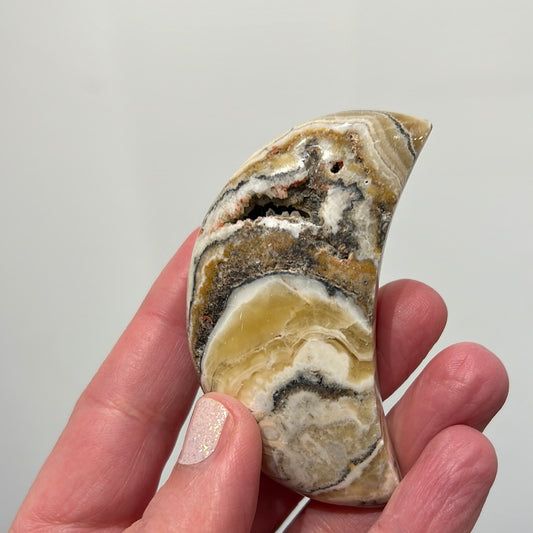 Tri color calcite moon