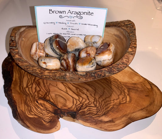 Brown Aragonite Tumble