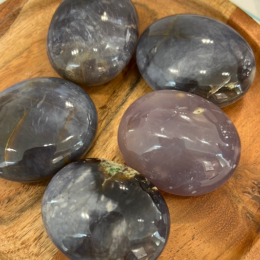 Purple Chalcedony Palmstone