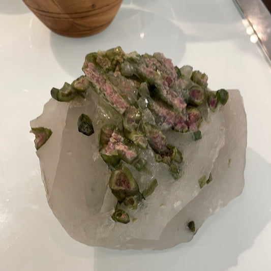 Watermelon Tourmaline with Citrine