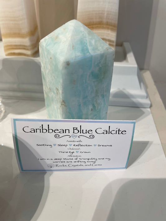Caribbean Blue Calcite Tower