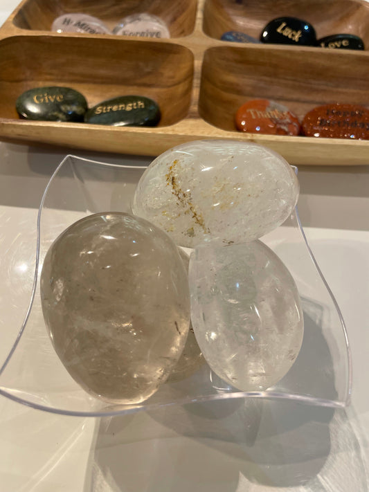 Clear Quartz Palm Stone