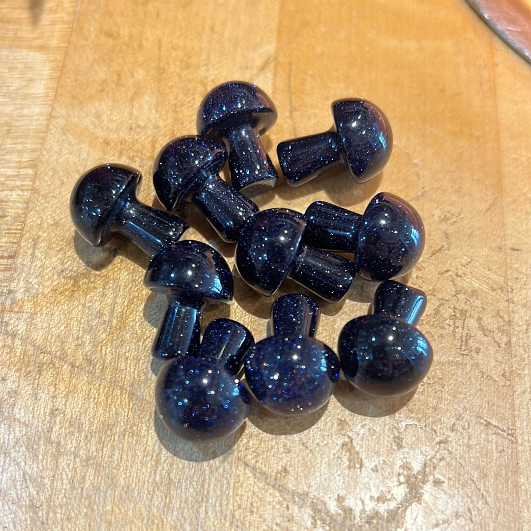 Blue Goldstone Mini Mushroom
