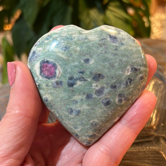 Ruby In Fuchsite With Kyanite Heart