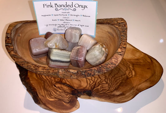 Pink Banded Onyx Tumble