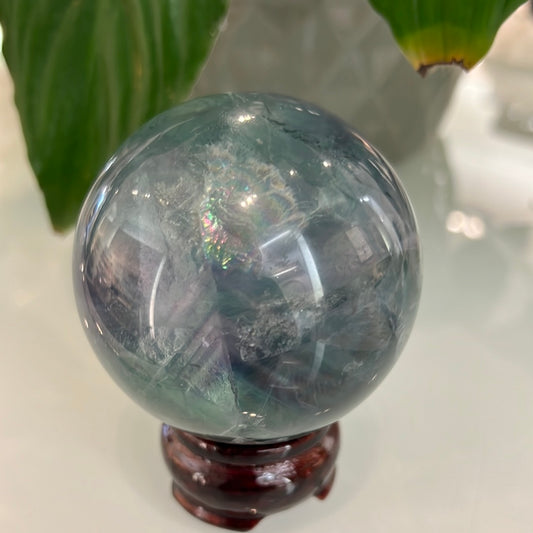 Rainbow Fluorite Sphere