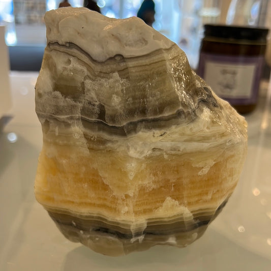Tri Color -Zebra Calcite Chunk