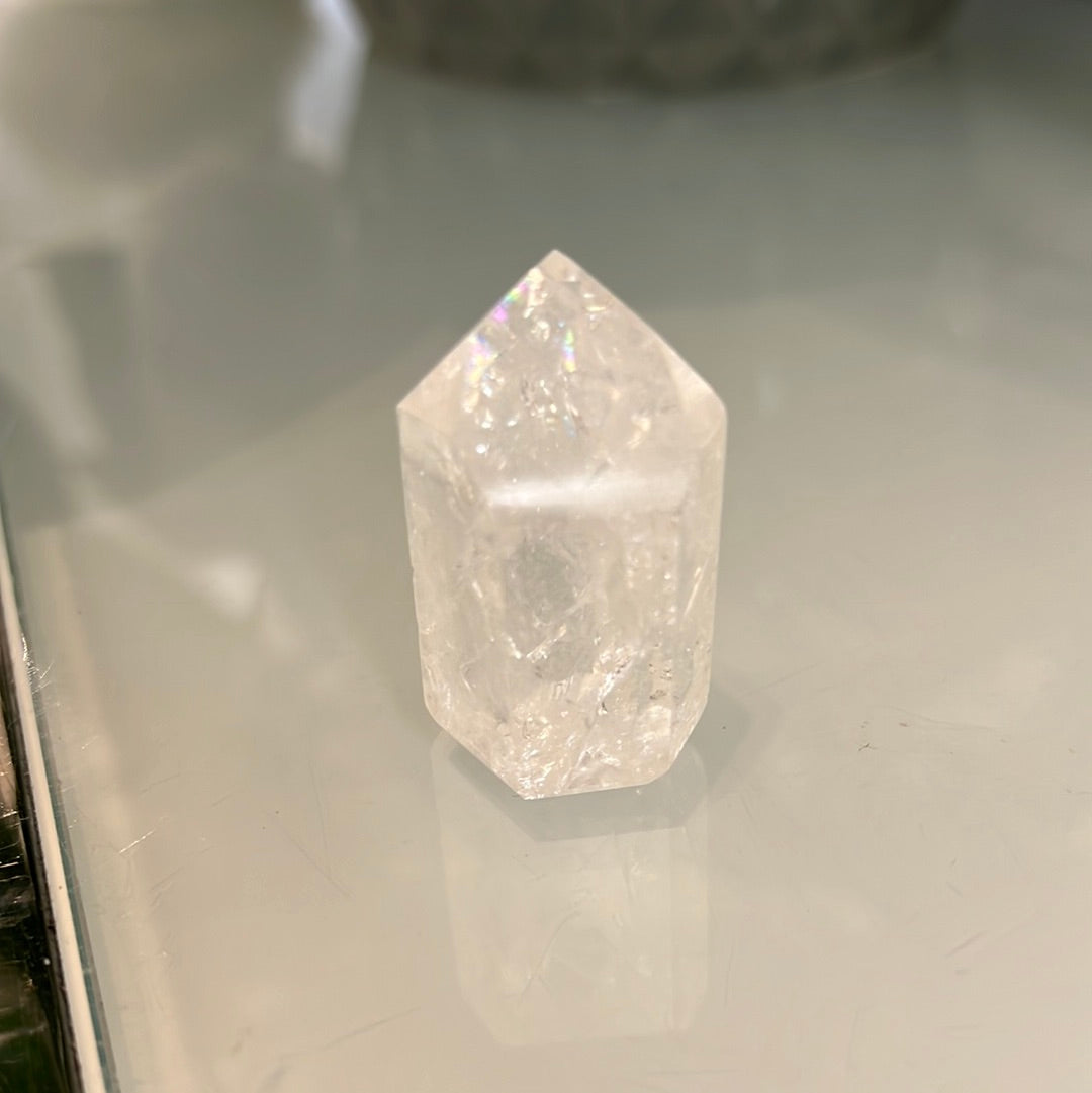 Crackle Quartz Tower-Fire And Ice
