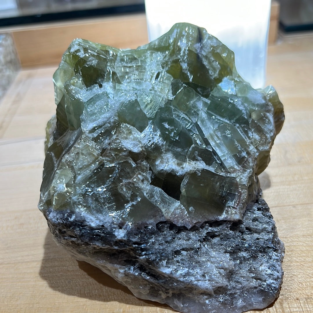Green Calcite Chunk Display Piece