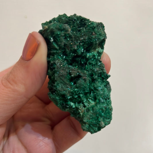 Fibrous Raw Malachite