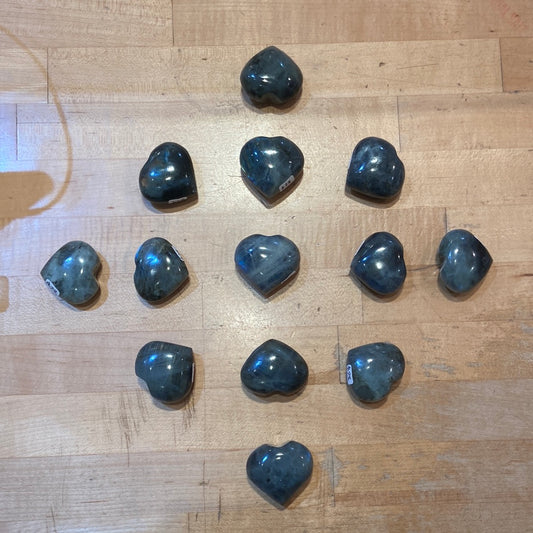 Medium Labradorite Hearts