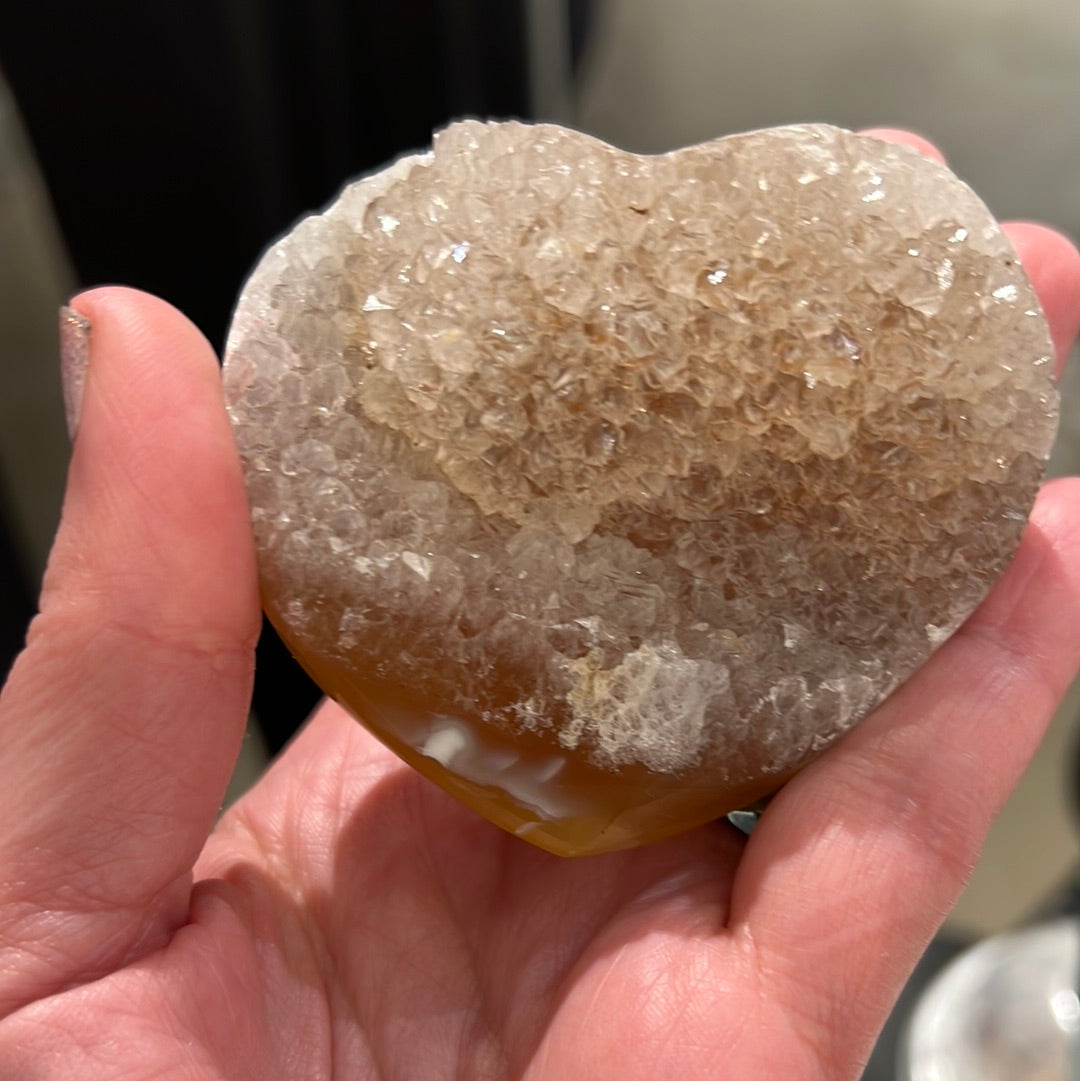 Druzy Agate Heart