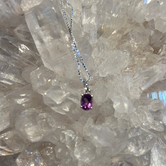 Faceted Amethyst Pendant