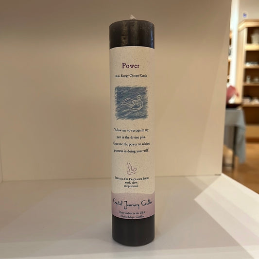Power - Crystal Journey Thin Pillar Candle
