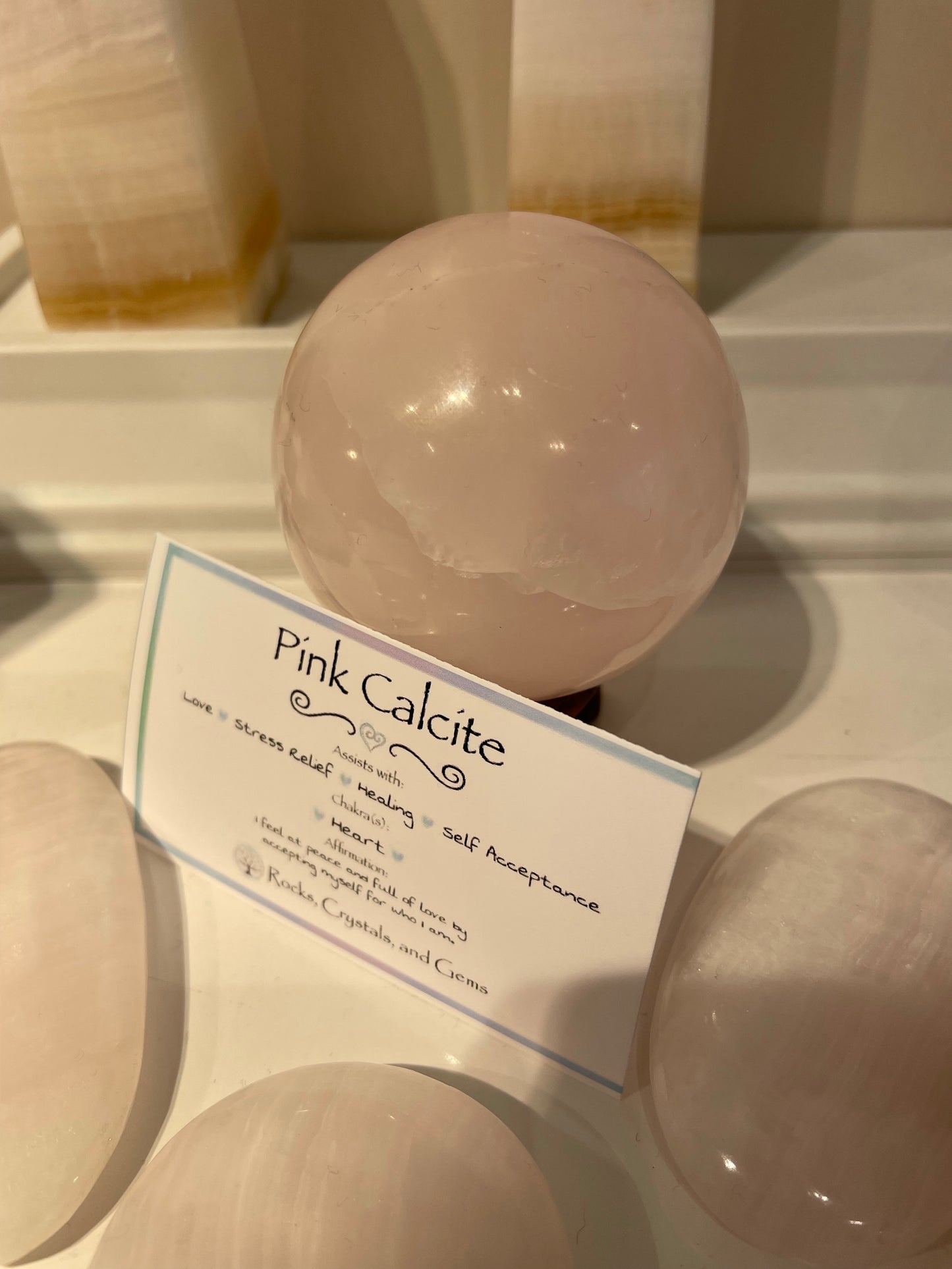 Pink Calcite Sphere Medium