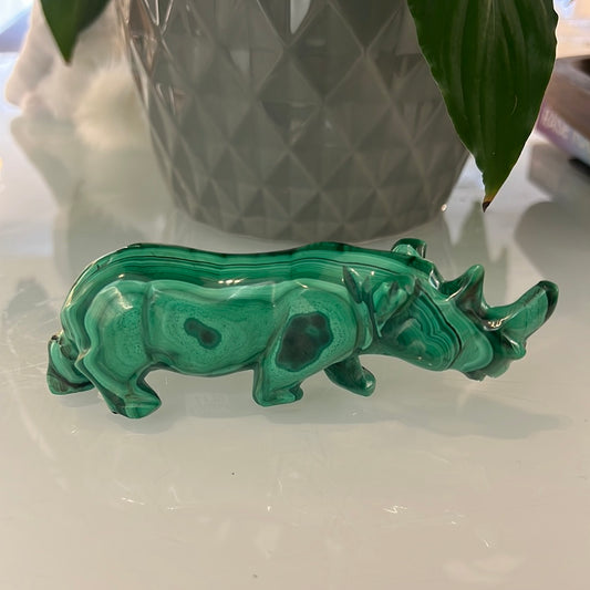 Malachite Rhino (larger)