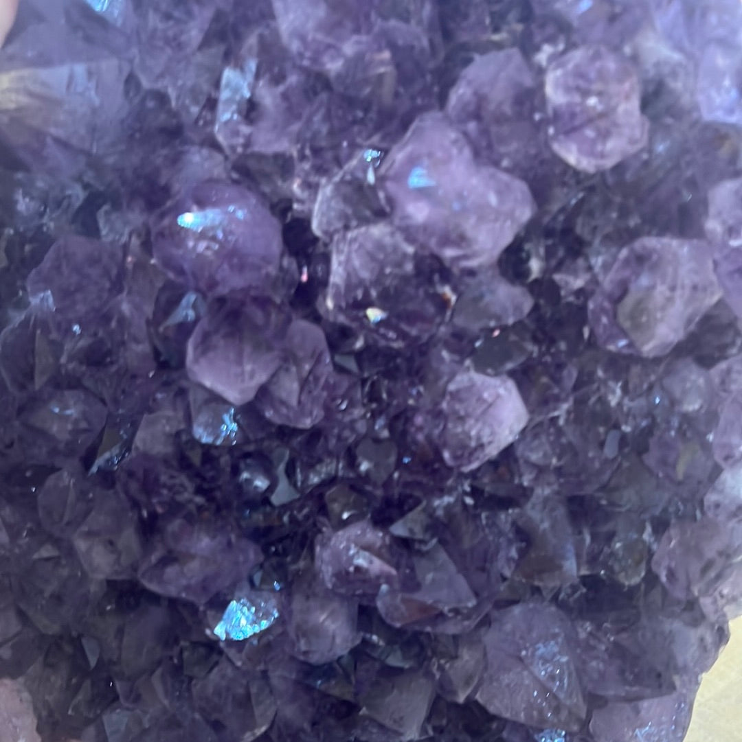 Large Amethyst Cluster With Custom Stand