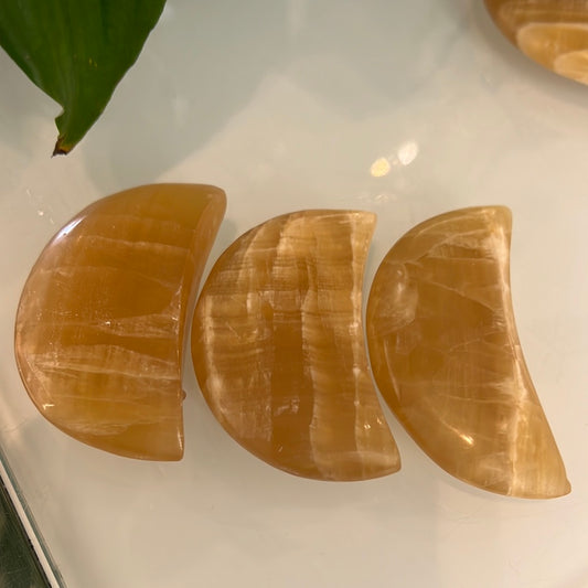 Honey Calcite Moons
