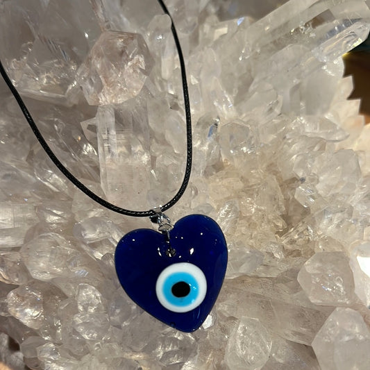 Evil Eye Heart Necklace