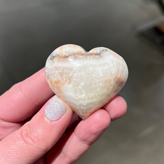 Tricolor Calcite Heart