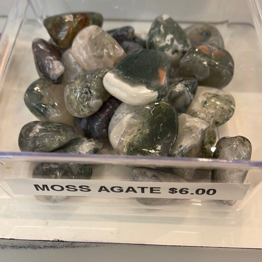 Moss Agate Tumble