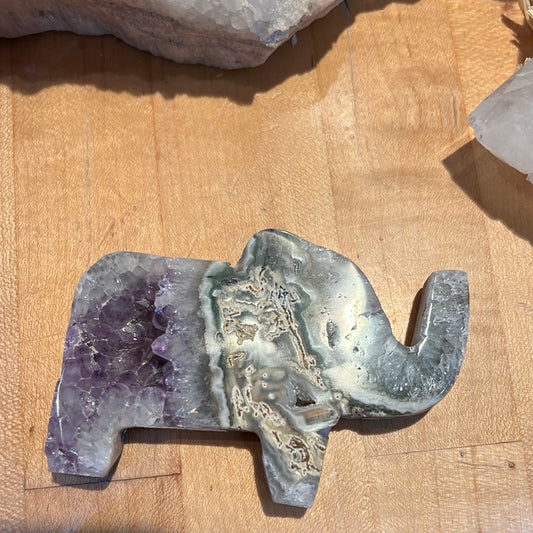 Druzy Amethyst Elephant