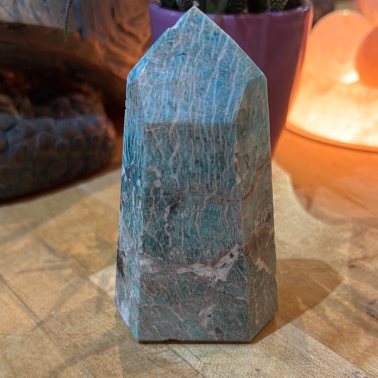 Amazonite With Smoky Quartz Tower