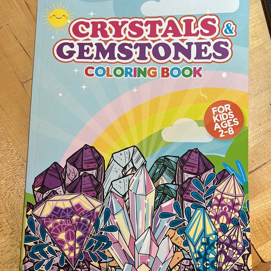 Crystals & Gemstones Coloring Book