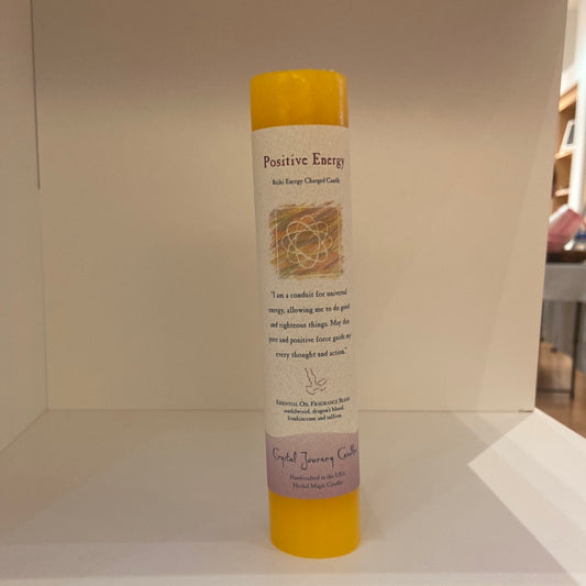 Positive Energy - Crystal Journey Thin Pillar Candle