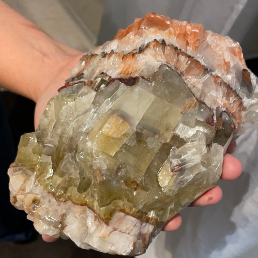 Tri-Color Calcite Chunk - Extra Large