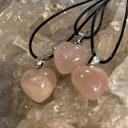 Rose Quartz Heart Pendant
