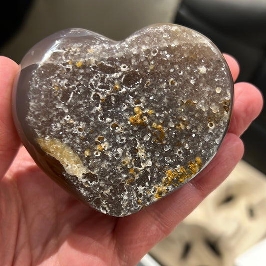 Druzy Agate Heart
