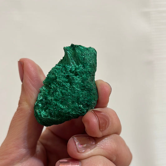 Fibrous Raw Malachite