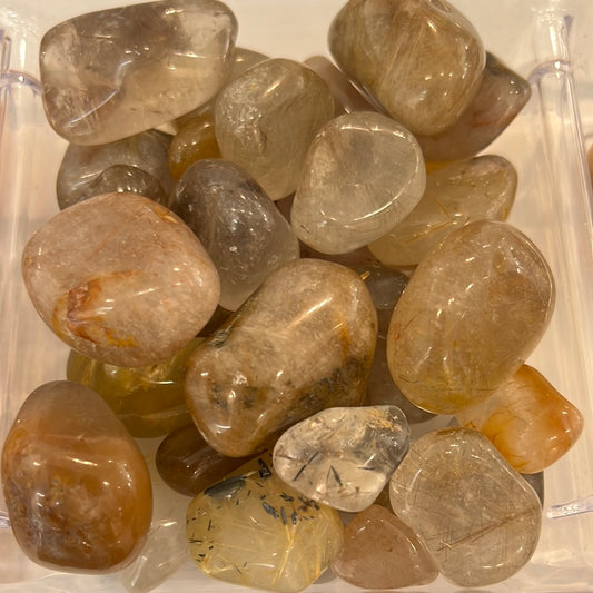 Rutilated Quartz Tumbles
