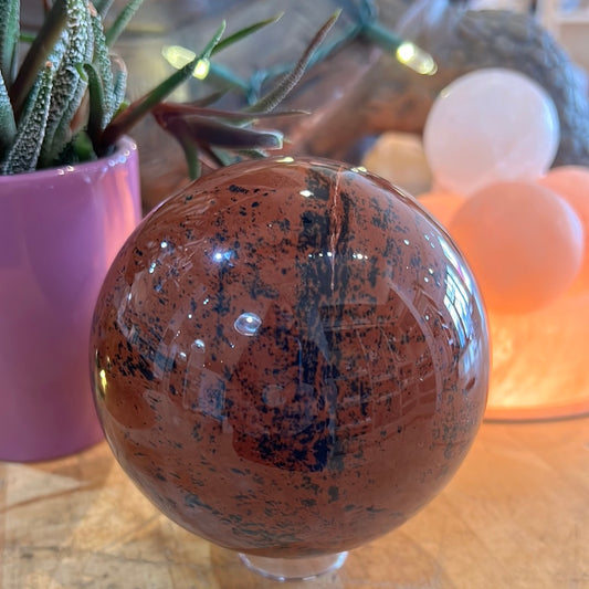 Mahogany Obsidian Sphere