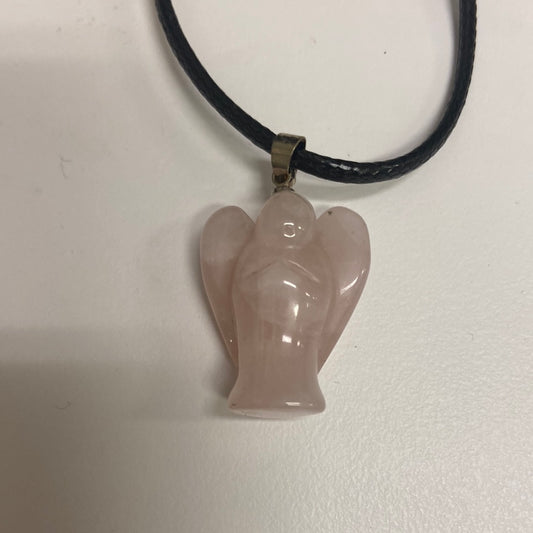 Rose Quartz Angel Pendant