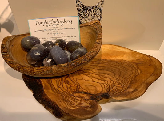 Purple Chalcedony Tumbles